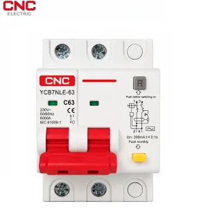 CNC YCB7LE-63Y 63 Amp 2P RCBO – Reliable Residual Current Circuit Breaker with Overcurrent & Leakage Protection