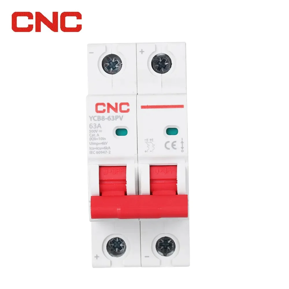CNC YCB8-63PV 2P 500V DC MCB Solar Mini Circuit Breaker - Image 2