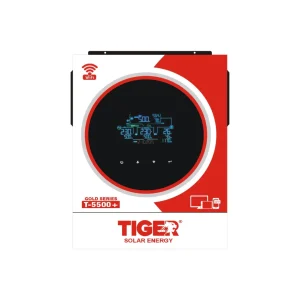 Tiger T-5500+ Gold Series 4kW Hybrid Solar Inverter With 5500W PV | Built-in WiFi | Dual Output | RGB Lights | Touch Display