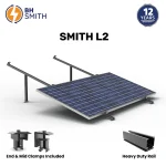 BHS Aluminium Smith L2 Solar Structure with clamps For two Solar Panel