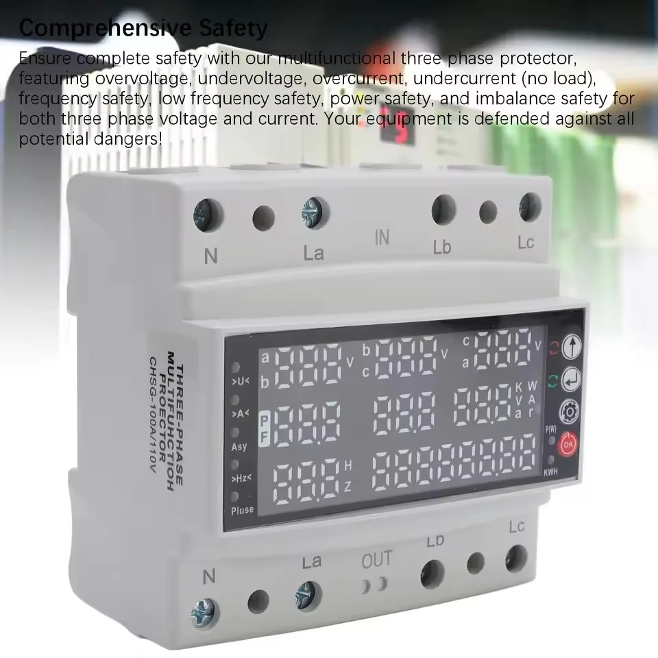 TOMZN TOMPD-100LW 100A 3 Phase Multifunctional Smart Wifi Breaker Switch | Voltage Protection Relay | Prepaid Switch - Image 2