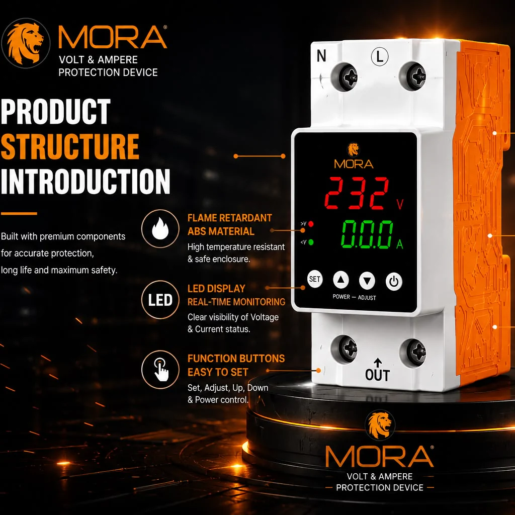 Mora 80A VA Protector by MORA Bulgaria with time delay function 2024 - Image 8