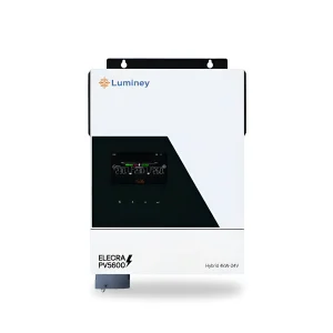 Luminey Elecra 4kW Hybrid Solar Inverter with PV5600 | 24V | Pure Sine Wave | Touch Button LCD Display
