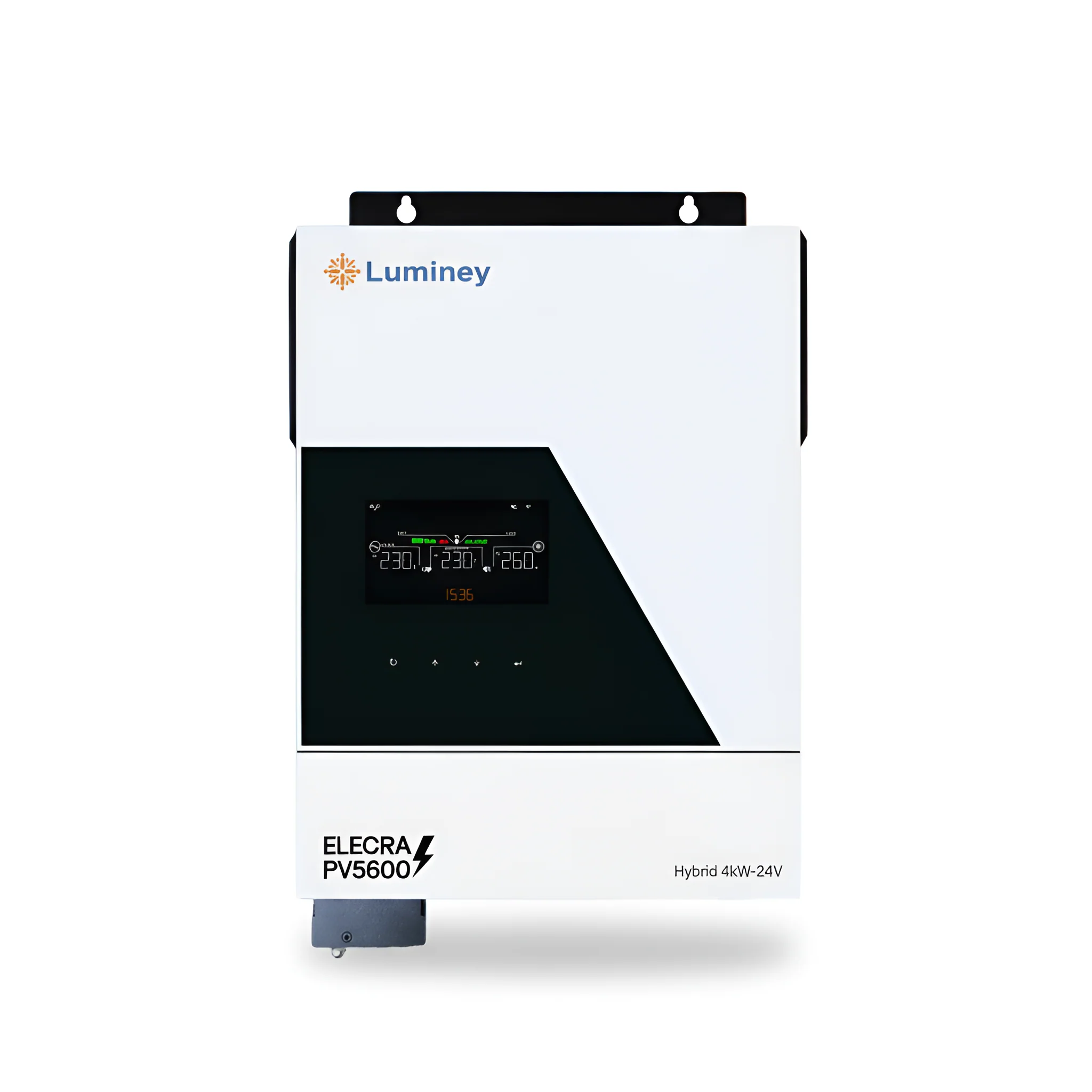 Luminey Elecra 4kW Hybrid Solar Inverter with PV5600 | 24V | Pure Sine Wave | Touch Button LCD Display