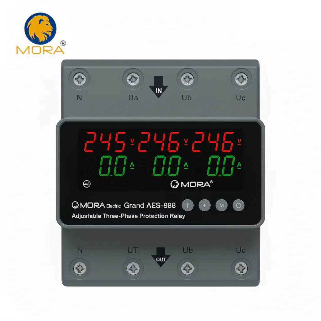 Mora 4Pole 3 Phase Voltage and current Protector - Image 2