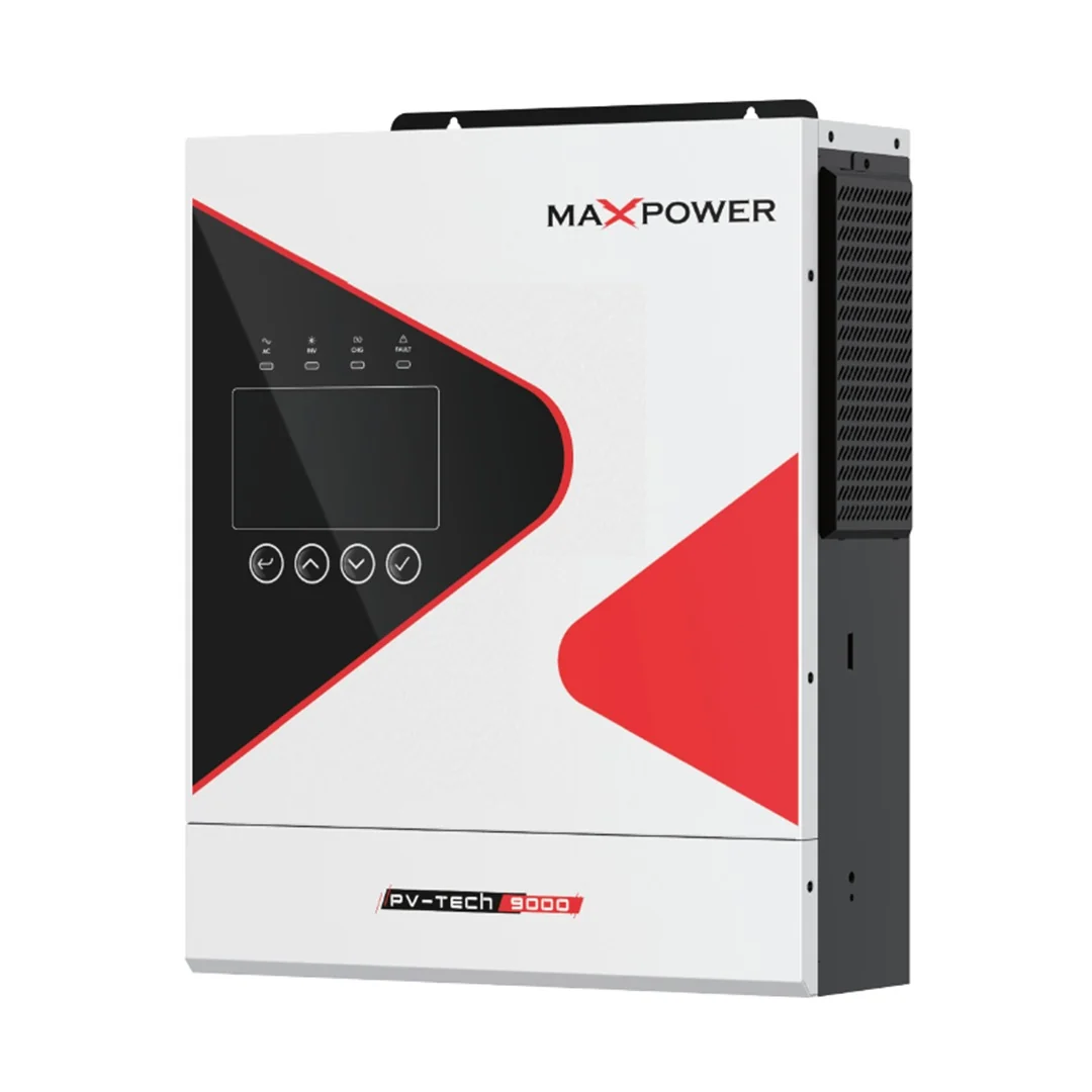 MaxPower PV Tech 9000 Single Phase Hybrid Solar Inverter 6kW – 27A MPPT, Built-in WiFi, Dual Output, 48V Battery Support