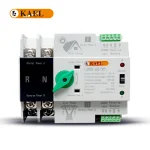 KAEL LDQ5-63/2P Green Nob AC Single Phase Din Rail 220V Dual Power Automatic Transfer Switch ATS