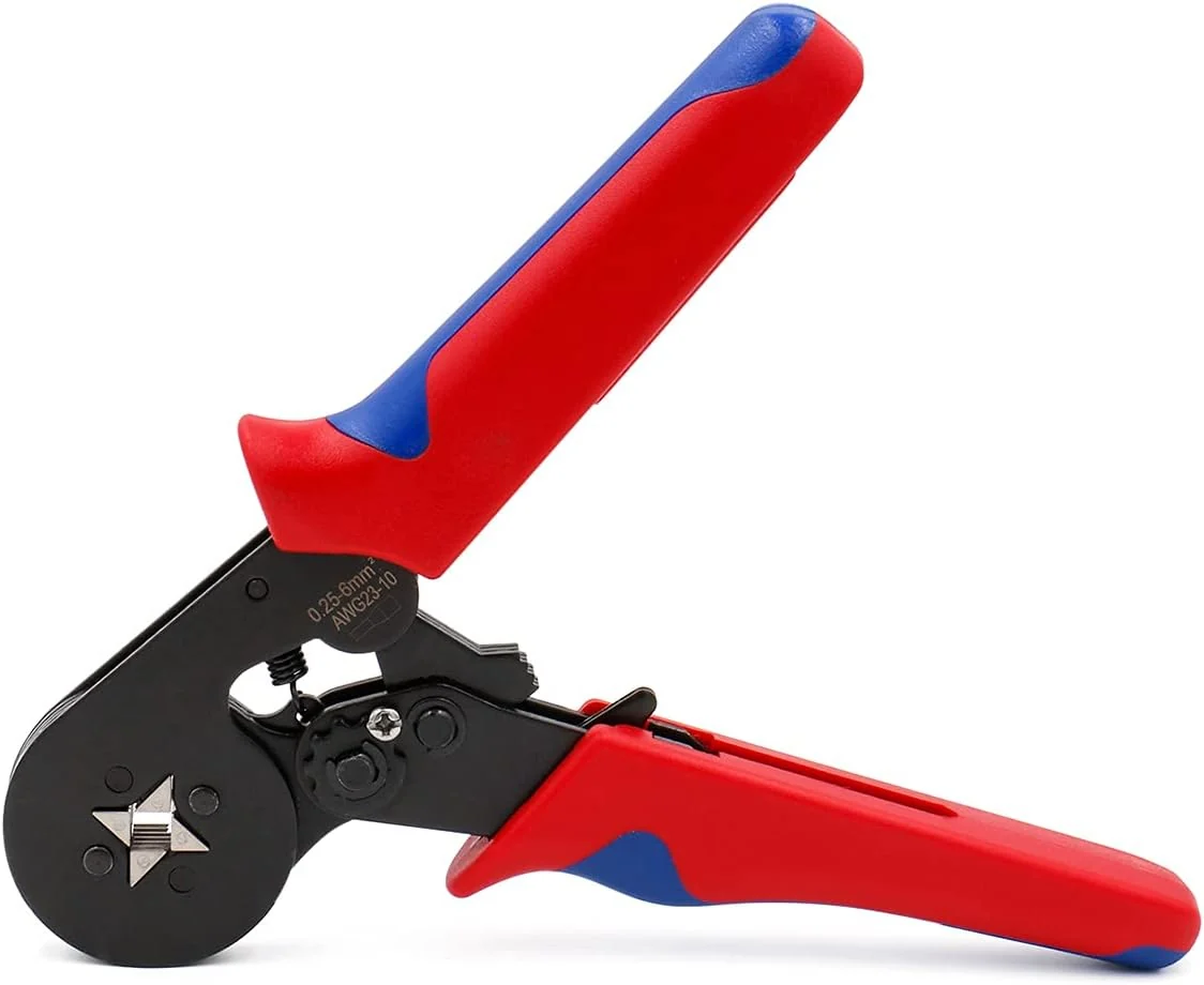YTH Crimping Plier HSC8 6-46 Self-adjustable Crimping Tools for 0.25-6 mm² AWG 23-10, Square Ferrule Wire Cable End-sleeves Red - Image 3