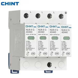 Chint SPD | 4-Pole 440V AC Surge Protection Device for Lightning & Overvoltage Protection | DIN Rail Mount