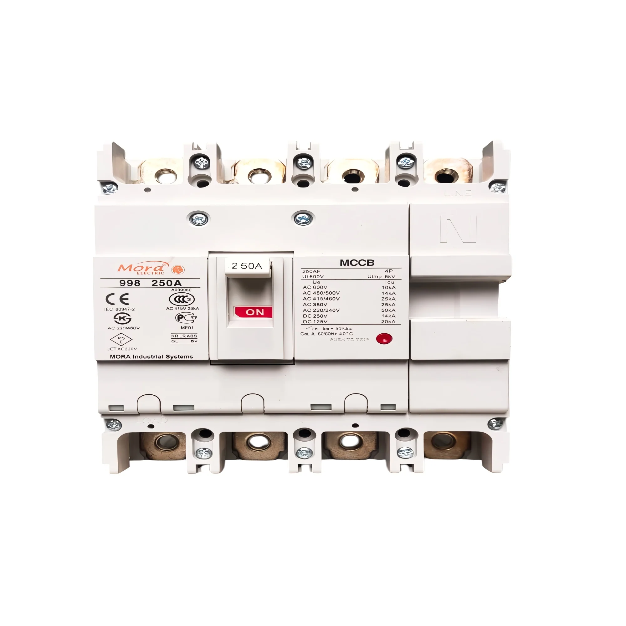 Mora 998 104B/250A Three-Phase MCCB Disconnector Switch 100A/250A – 4 Pole - Image 3
