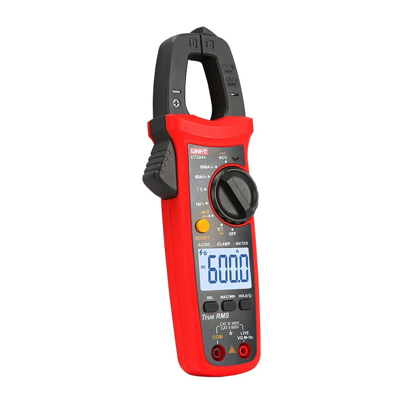 UNI-T UT204+ Digital Clamp Meter – True RMS AC/DC Current Tester with Large LCD, Capacitance & Frequency Measurement - Image 3