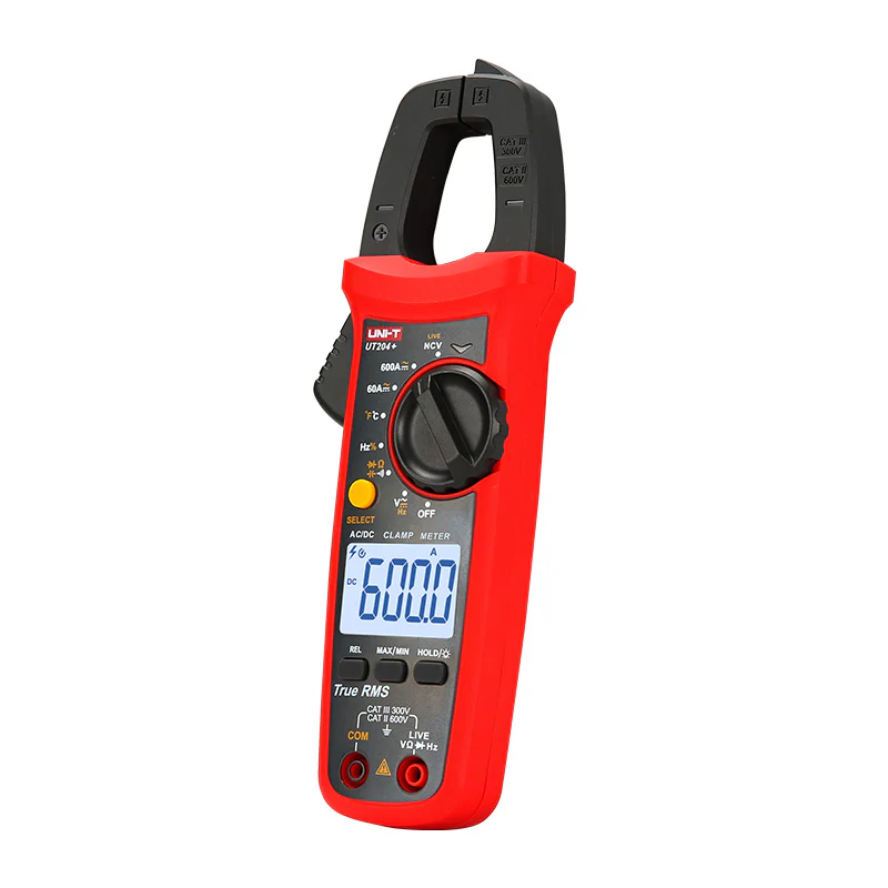 UNI-T UT204+ Digital Clamp Meter – True RMS AC/DC Current Tester with Large LCD, Capacitance & Frequency Measurement - Image 2