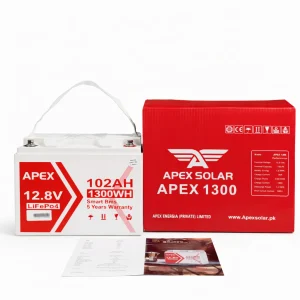 APEX 1300 12.8V 102Ah 1300Wh Lithium Battery LiFePO4 IP65 8000 Cycles | Solar & Backup Power