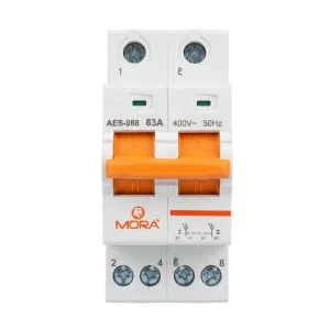 Mora 2P 63A MTS Dual Power Manual Transfer Isolating Switch Interlock Circuit Breaker MORA breaker type Change Over copper