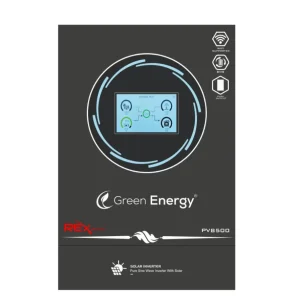 Green Energy REX 6.2KW Hybrid Solar Inverter – PV8500 | Built-in WiFi, Lithium Battery Port, Dual Output